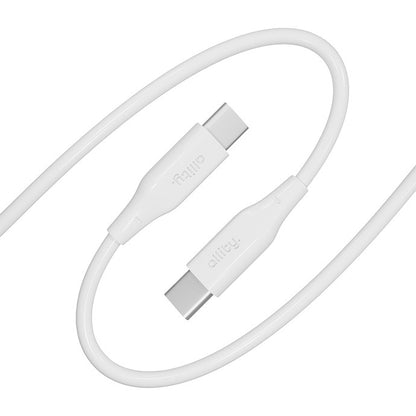 USB-C til USB-C data- og ladekabel Allity. AUC-02, 100W, 1m, Hvit