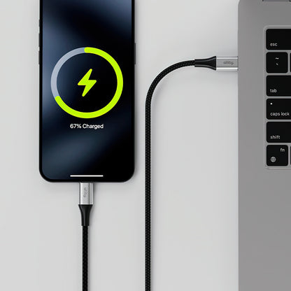 USB-C til USB-C data- og ladekabel Allity. AUC-01, 100W, 2m, Svart