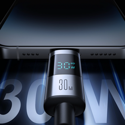 USB-C til Lightning-lade- og datakabel Joyroom S-A16 Pro Prism Display, 30W, 1.2m, Svart