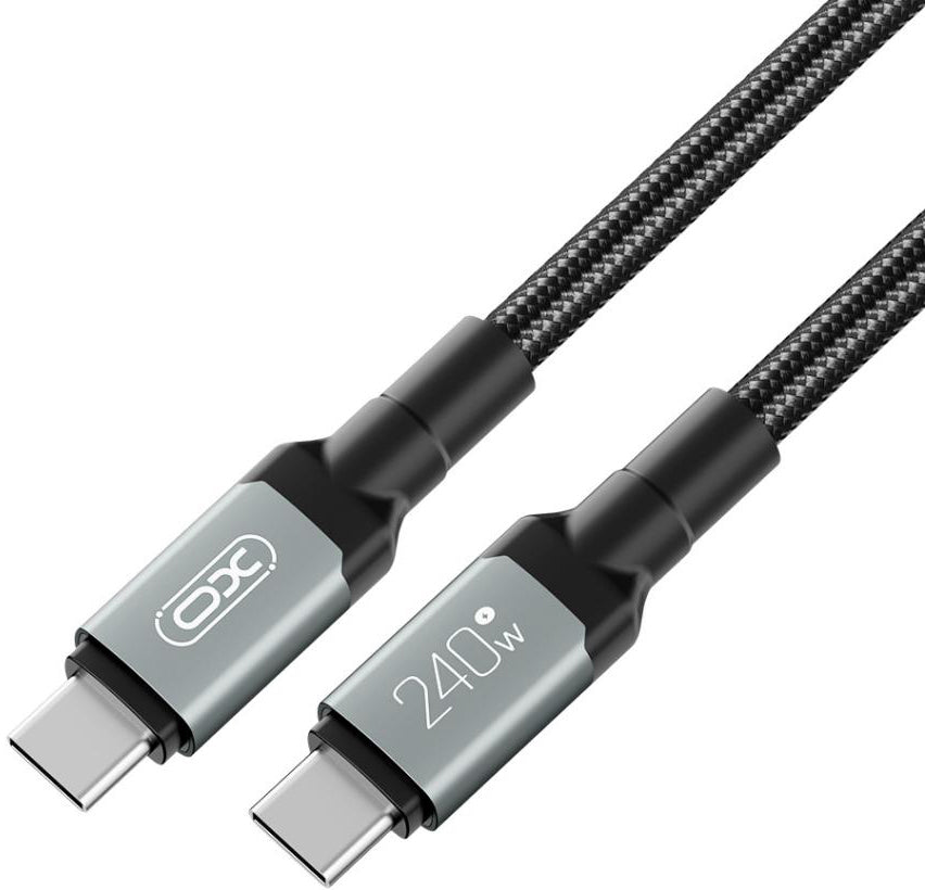 USB-C Data- og Ladekabel - USB-C XO Design NB-Q264B, 240W, 2m, Svart