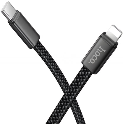 USB-C - Lightning Lade- og Datakabel HOCO X125, 30W, 1m, Svart