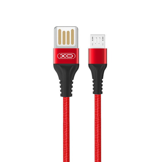 USB-A - microUSB Data- og Ladekabel XO Design NB118, 18W, 1m, Rød