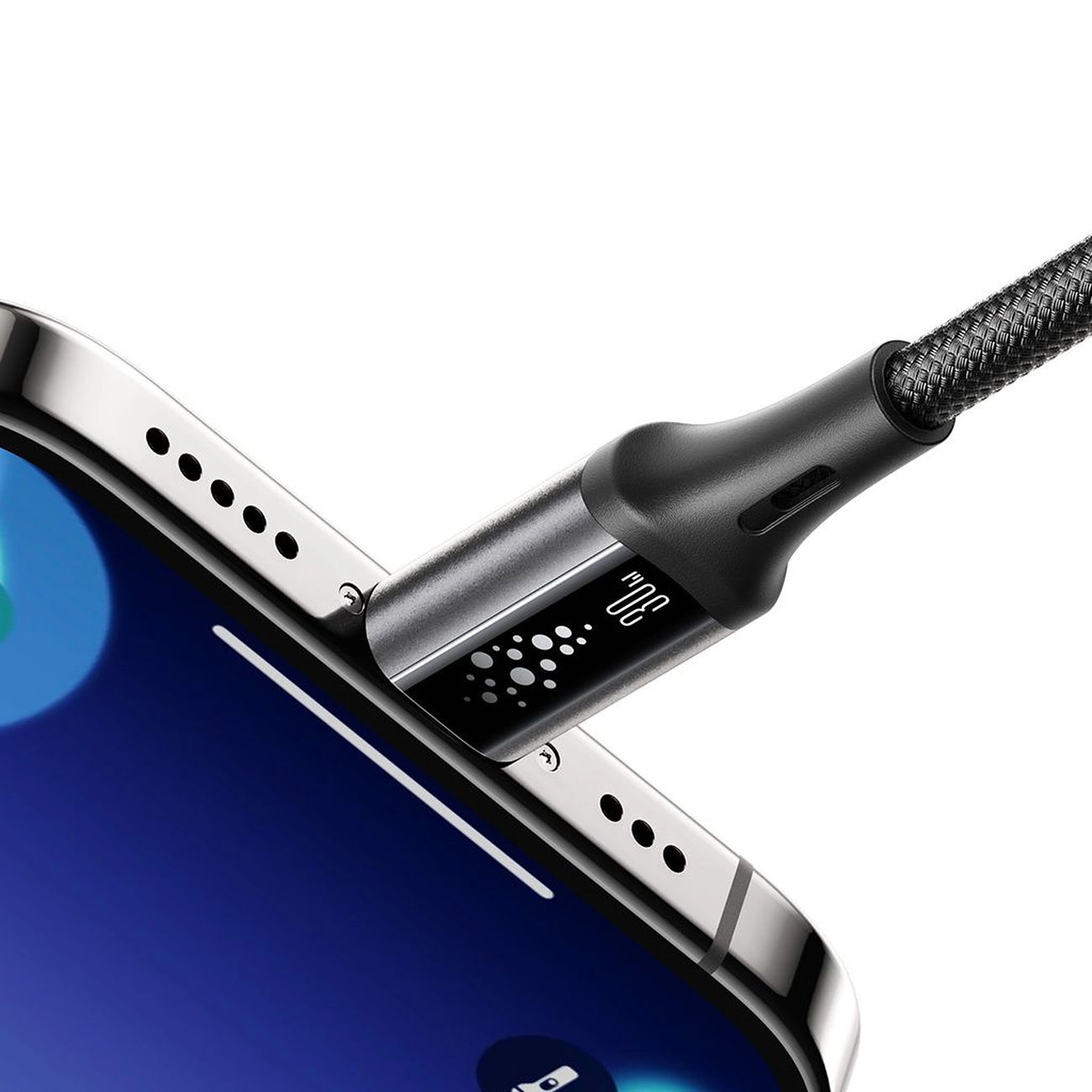 USB-C til Lightning-lade- og datakabel Joyroom S-A60 StarTalk, 30W, 1.2m, Svart