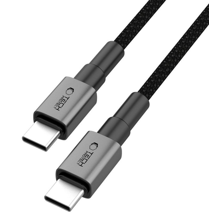 USB-C til USB-C data- og ladekabel Tech-Protect Ultraboost DNA MagTwist, 100W, 1m, Grå