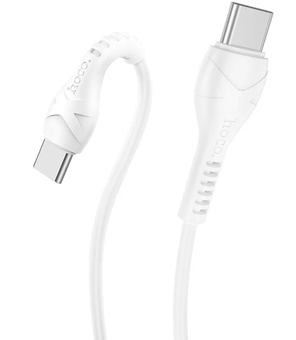 Data- og ladekabel USB-C - USB-C HOCO X37, 60W, 1m, Hvit