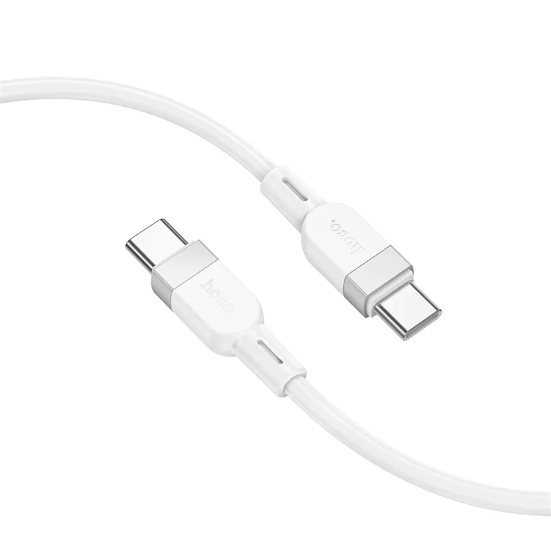USB-C til USB-C data- og ladekabel HOCO X109, 60W, 1m, Hvit