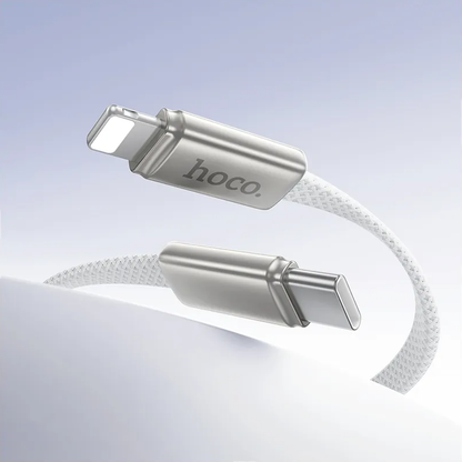 USB-C - Lightning Data- og Ladekabel HOCO X125, 30W, 1m, Hvit