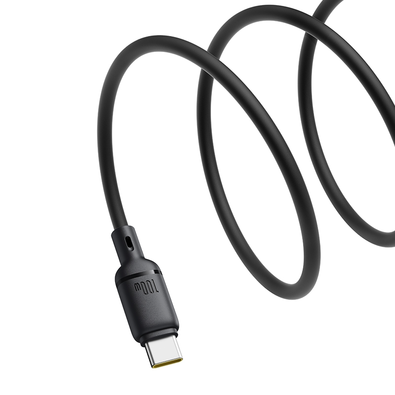 USB-A - USB-C Baseus Silky data- og ladekabel, 100W, 1m, Svart P10377703113-00