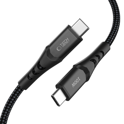 USB-C data- og ladekabel - USB-C Tech-Protect UB11T Ultraboost, 100W, 1m, svart
