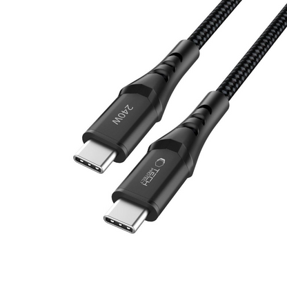 USB-C Data- og ladekabel - USB-C Tech-Protect UB11T Ultraboost, 240W, 1m, Svart