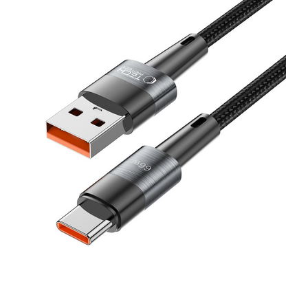 USB-A til USB-C data- og ladekabel Tech-Protect Ultraboost, 66W, 0,5m, grå