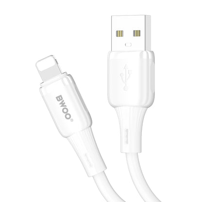 USB-A til Lightning data- og ladekabel BWOO X329L, 15W, 1m, hvit