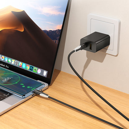 USB-C Data- og Ladekabel - USB-C Borofone BX119 New, 60W, 1m, Svart