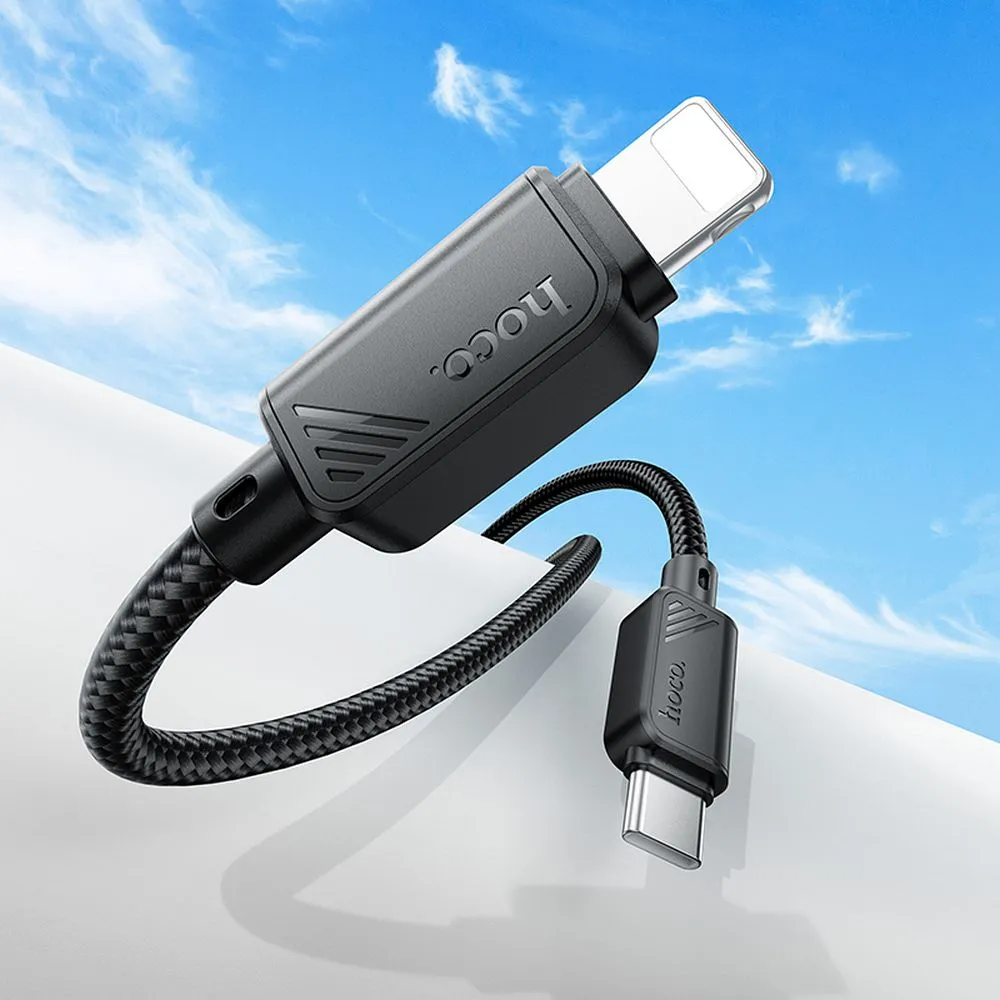 USB-C til Lightning data- og ladekabel HOCO X113, 27W, 1m, svart