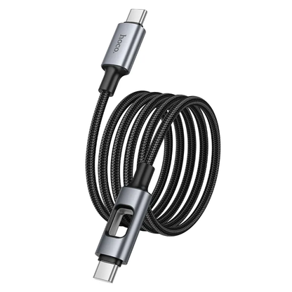 USB-C Data- og ladekabel - USB-C HOCO U144 Led, 60W, 1,2m, Svart