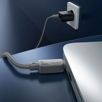 USB-C Data- og ladekabel - USB-C HOCO X113, 60W, 1m, Grå