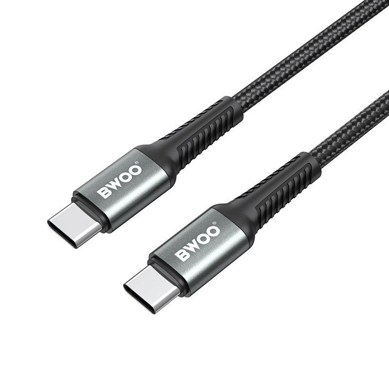 USB-C Data- og ladekabel - USB-C BWOO BO-X288C-C, 60W, 1m, Svart