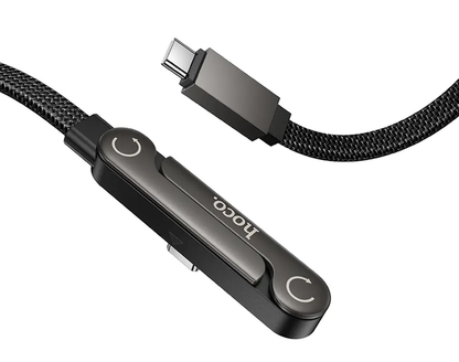 USB-C Data- og ladekabel - USB-C HOCO U150 Exquisite, 60W, 1,2m, Svart