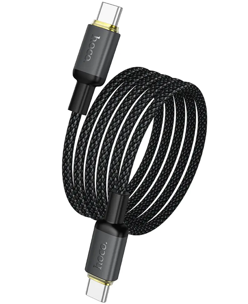 USB-C Data- og ladekabel - USB-C HOCO X128 Benefit, 60W, 1m, Svart