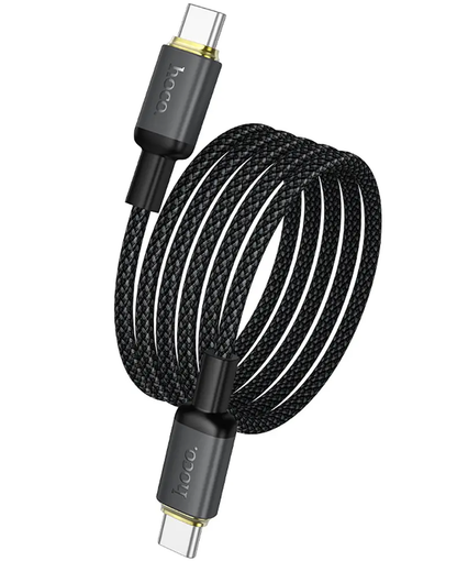 USB-C Data- og ladekabel - USB-C HOCO X128 Benefit, 60W, 1m, Svart