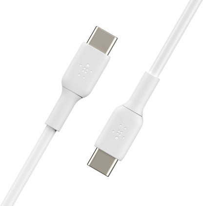 USB-C Data- og ladekabel - USB-C Belkin BoostCharge, 60W, 1m, hvit CAB003bt1MWH