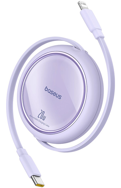 USB-C til Lightning data- og ladekabel Baseus Free2Pull Mini uttrekkbar, 20W, lilla P10364501511-00