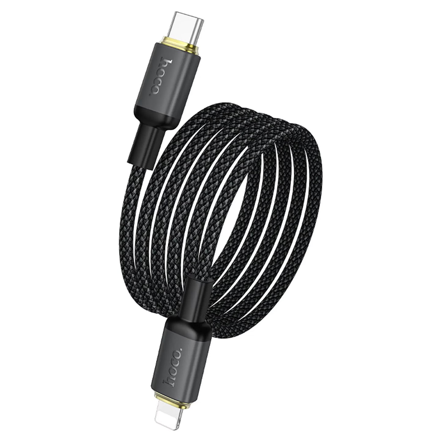 USB-A til Lightning data- og ladekabel HOCO X128 Benefit, 12W, 1m, svart