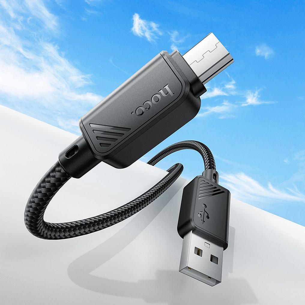 USB-A til microUSB datakabel og ladekabel HOCO X113, 18W, 1m, svart