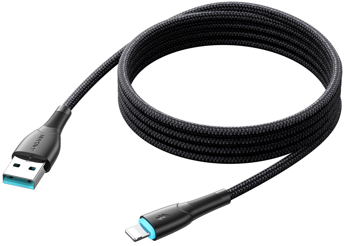 Joyroom S-A32 USB-A–Lightning-kabel for dataoverføring og lading, 18 W, 1 m, svart