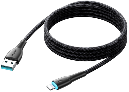 Joyroom S-A32 USB-A–Lightning-kabel for dataoverføring og lading, 18 W, 1 m, svart