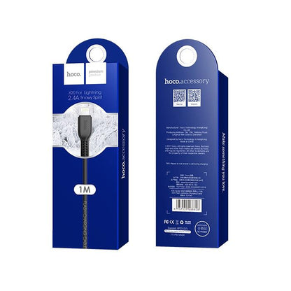 USB-A - Lightning Data- og Ladekabel HOCO Flash X20, 18W, 1m, Svart