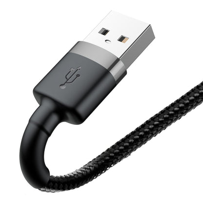 USB-A - Lightning Baseus Cafule data- og ladekabel, 18W, 3m, Grå CALKLF-RG1