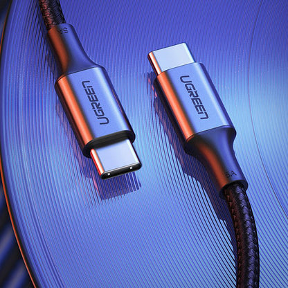 USB-C til USB-C data- og ladekabel UGREEN US316, 100W, 2m, Grå