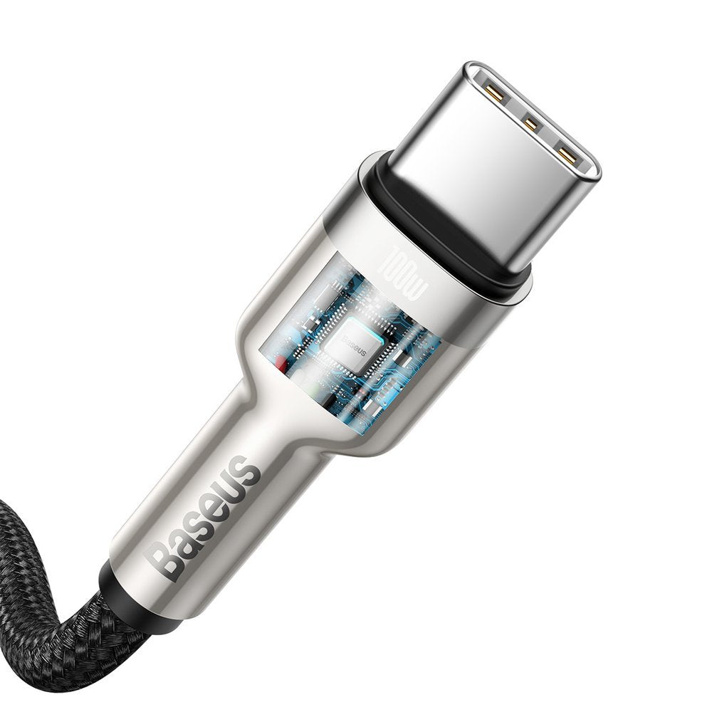 USB-C til USB-C Baseus Cafule data- og ladekabel, 100W, 2m, Svart CATJK-D01