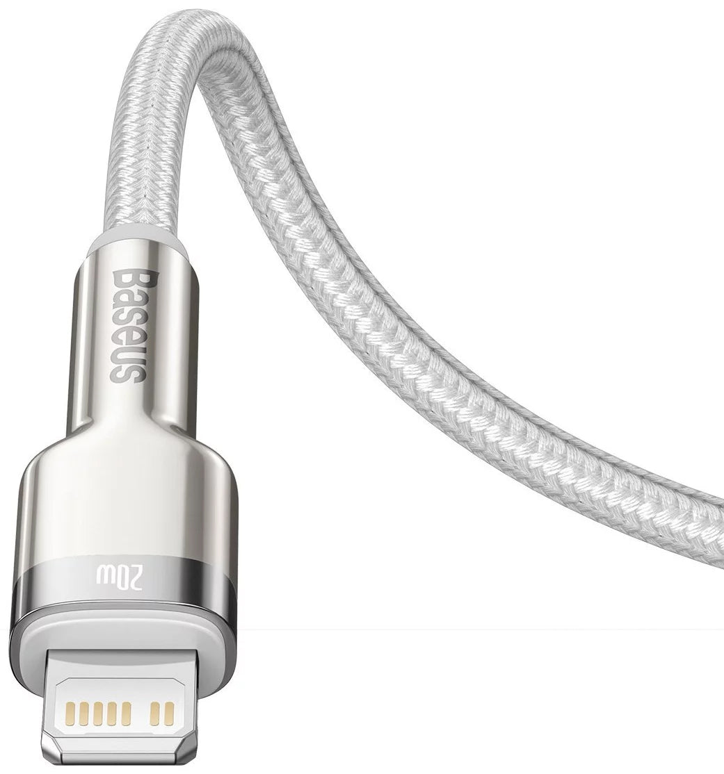 USB-C til Lightning Baseus Cafule Metal Series, 20W, 2m, Hvit CATLJK-B02