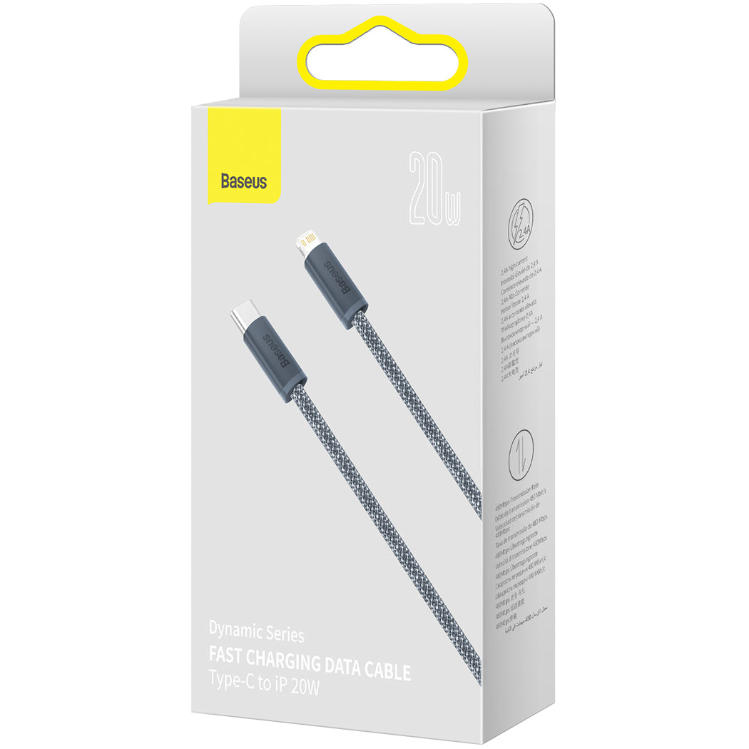 USB-C til Lightning Baseus Dynamic Series data- og ladekabel, 20W, 1m, Grå CALD000016