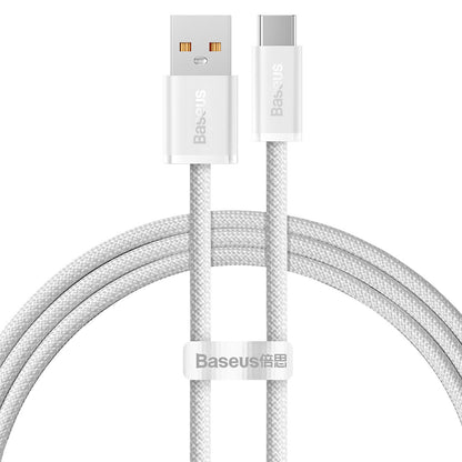 USB-A - USB-C Baseus Dynamic Series data- og ladekabel, 100W, 1m, Hvit CALD000602