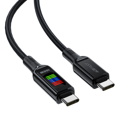 USB-C data- og ladekabel - USB-C Acefast C7-03, 100W, 1.2m, Svart