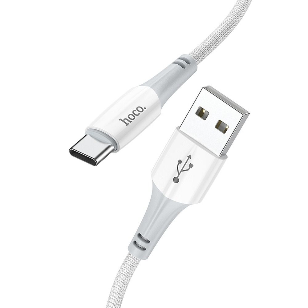 USB-A - USB-C HOCO X70 data- og ladekabel, 60W, 1m, Hvit