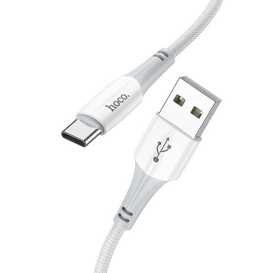 USB-A - USB-C HOCO X70 data- og ladekabel, 60W, 1m, Hvit