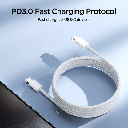 USB-C data- og ladekabel - USB-C Joyroom S-A45, 60 W, 1 m, hvit 