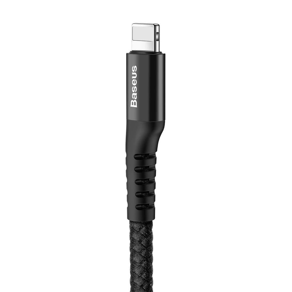 Data- og ladekabel USB-A - Lightning Baseus Fish Eye Spring, 18 W, 1 m, svart CALSR-01 CALSR-01
