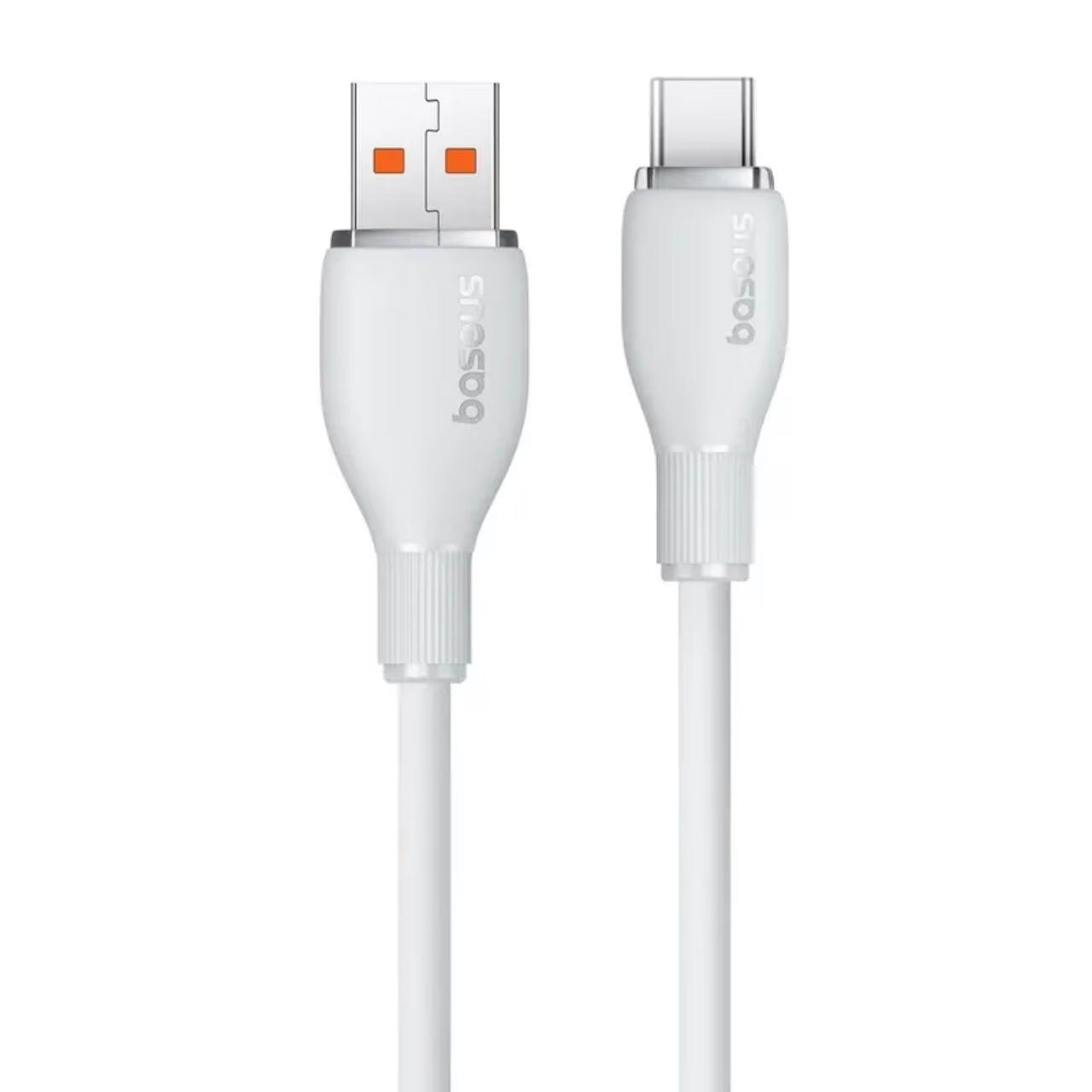USB-A til USB-C data- og ladekabel Baseus Pudding, 100W, 1.2m, Hvit