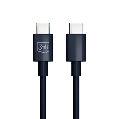 USB-C data- og ladekabel - USB-C 3MK Hyper, 100W, 1.2m, Svart