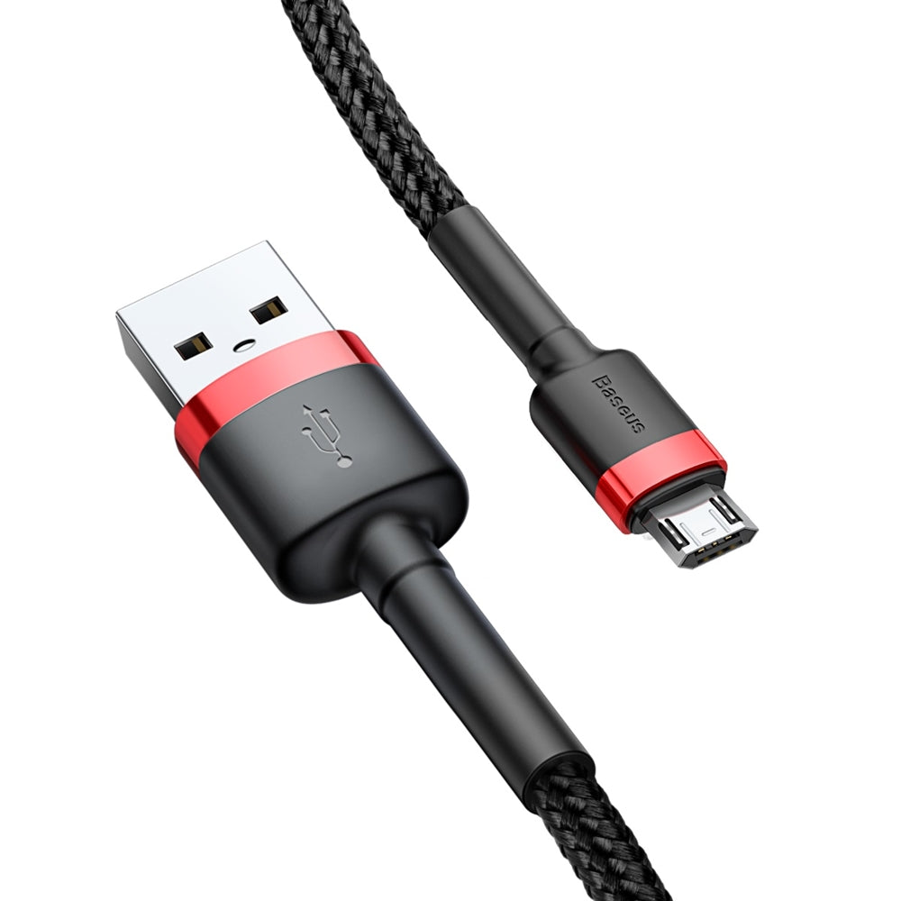 USB-A til microUSB-lade- og datakabel Baseus Cafule, 18W, 2m, Rød