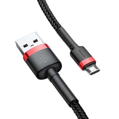 USB-A til microUSB-lade- og datakabel Baseus Cafule, 18W, 2m, Rød