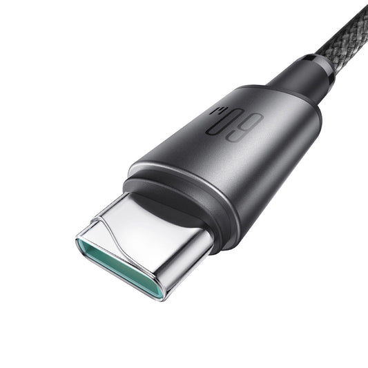 USB-C data- og ladekabel - USB-C Joyroom S-A50, 60W, 1.2m, Grå
