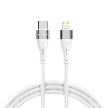 USB-C - Lightning Data- og Ladekabel WZK WSTCL1, 27W, 1m, Hvit