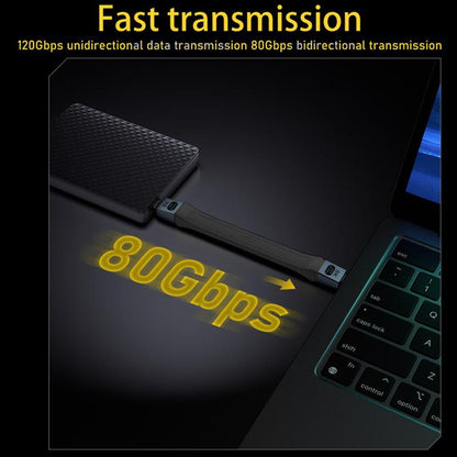 USB-C til USB-C OEM data- og ladekabel 8K Video, 240W, 0.13m, Svart