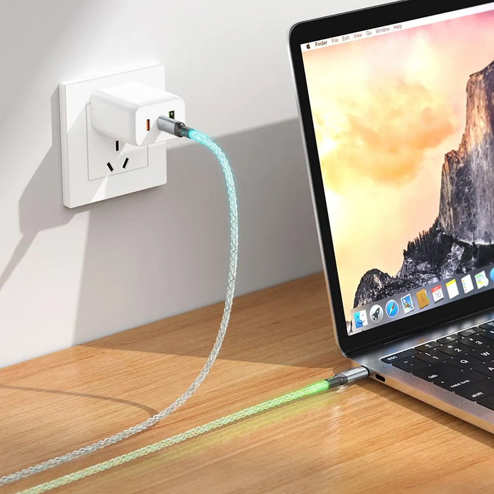 USB-C til USB-C Data- og Ladekabel HOCO U112, 60W, 1m, Grå